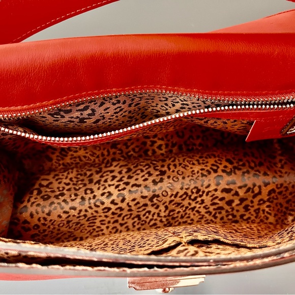 Longchamp new leather bag  gorgeous red - Picture 3 of 8